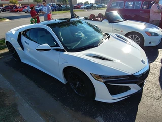 white sports car