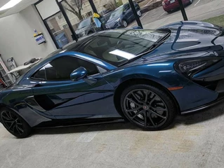 blue mclaren window tint