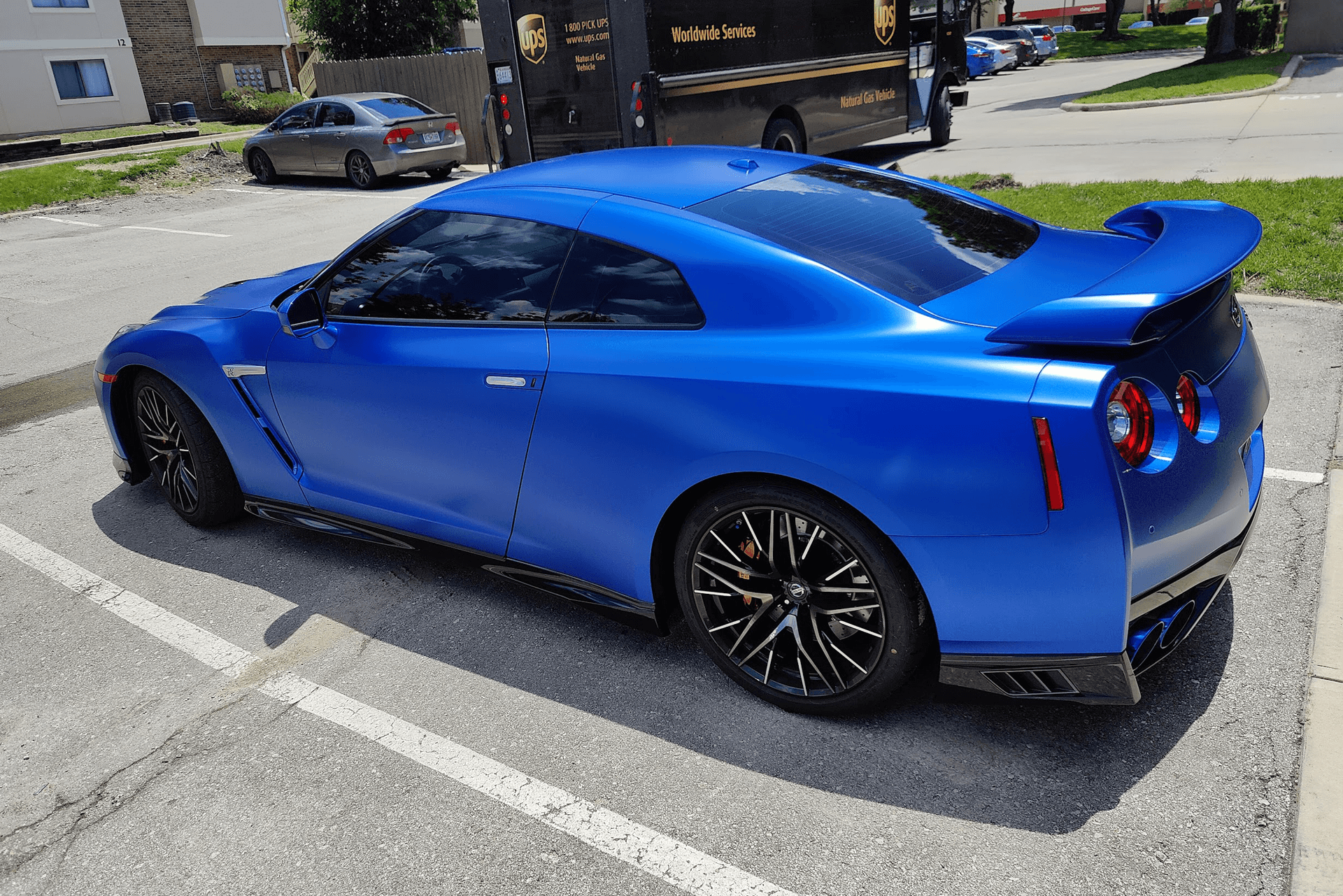 xpel-stealth-blue mustang stealth ppf blue satin wrap